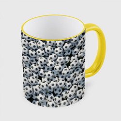 Кружка 3D Узор с мячиками, цвет: 3D-желтый кант