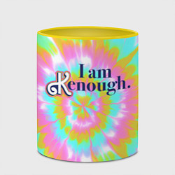 Кружка 3D I am Kenough - retro tie-dye, цвет: 3D-белый + желтый — фото 2