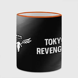 Кружка 3D Tokyo Revengers glitch на темном фоне: надпись и с, цвет: 3D-оранжевый кант — фото 2