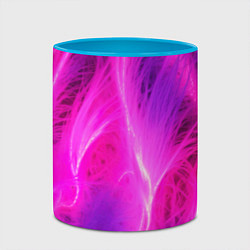 Кружка 3D Pink abstract texture, цвет: 3D-белый + небесно-голубой — фото 2