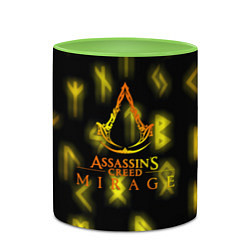 Кружка 3D Assasins Creed mirage, цвет: 3D-белый + светло-зеленый — фото 2