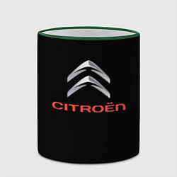 Кружка 3D Citroen auto sports, цвет: 3D-зеленый кант — фото 2