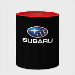 Кружка 3D Subaru sport auto car, цвет: 3D-белый + красный — фото 2