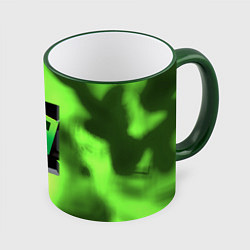 Кружка 3D Creeper acid, цвет: 3D-зеленый кант