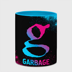 Кружка 3D Garbage - neon gradient, цвет: 3D-белый + небесно-голубой — фото 2