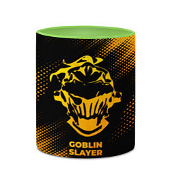 Кружка 3D Goblin Slayer - gold gradient, цвет: 3D-белый + светло-зеленый — фото 2