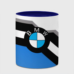 Кружка 3D Bmw sport geometry, цвет: 3D-белый + синий — фото 2
