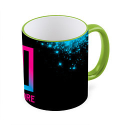 Кружка 3D Paramore - neon gradient, цвет: 3D-светло-зеленый кант