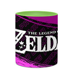Кружка 3D Zelda pro gaming по-горизонтали, цвет: 3D-белый + светло-зеленый — фото 2