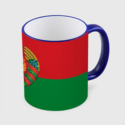 Кружка 3D Республика Беларусь, цвет: 3D-синий кант