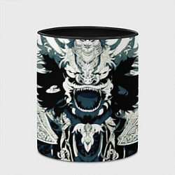 Кружка 3D Король драконов с узорами, цвет: 3D-белый + черный — фото 2