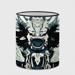 Кружка 3D Король драконов с узорами, цвет: 3D-черный кант — фото 2