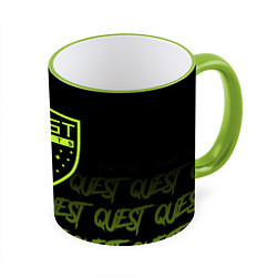 Кружка 3D Quest esports, цвет: 3D-светло-зеленый кант