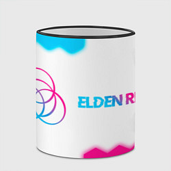 Кружка 3D Elden Ring neon gradient style по-горизонтали, цвет: 3D-черный кант — фото 2