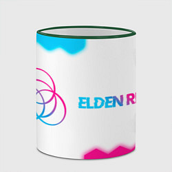 Кружка 3D Elden Ring neon gradient style по-горизонтали, цвет: 3D-зеленый кант — фото 2