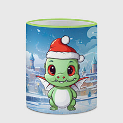 Кружка 3D Год дракона 2024, цвет: 3D-светло-зеленый кант — фото 2