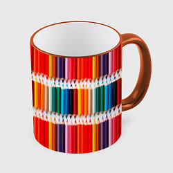 Кружка цветная Заточенные цветные карандаши