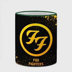 Кружка 3D Foo Fighters - gold gradient, цвет: 3D-зеленый кант — фото 2