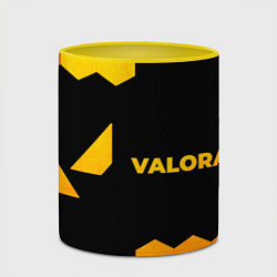 Кружка 3D Valorant - gold gradient по-горизонтали, цвет: 3D-белый + желтый — фото 2