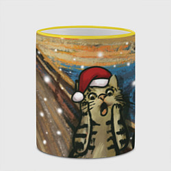 Кружка 3D Кот Крик - 2024, цвет: 3D-желтый кант — фото 2