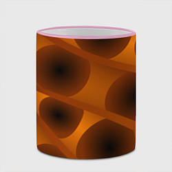 Кружка 3D Шоколадные овалы, цвет: 3D-розовый кант — фото 2