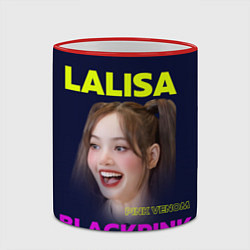 Кружка 3D Lalisa - девушка из группы Blackpink, цвет: 3D-красный кант — фото 2
