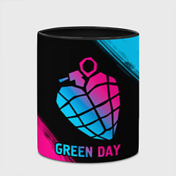 Кружка 3D Green Day - neon gradient, цвет: 3D-белый + черный — фото 2