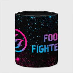 Кружка 3D Foo Fighters - neon gradient по-горизонтали, цвет: 3D-белый + черный — фото 2