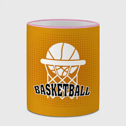 Кружка 3D Basketball - кольцо и мяч, цвет: 3D-розовый кант — фото 2