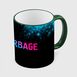 Кружка 3D Garbage - neon gradient по-горизонтали, цвет: 3D-зеленый кант