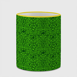 Кружка 3D Shrek: Pattern, цвет: 3D-желтый кант — фото 2
