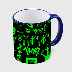 Кружка 3D Berserk neon green, цвет: 3D-синий кант