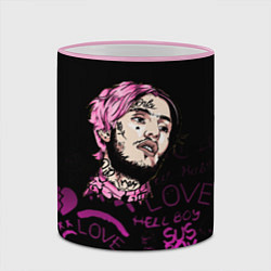 Кружка 3D Lil peep neon rap 2017, цвет: 3D-розовый кант — фото 2