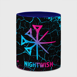 Кружка 3D Nightwish - neon gradient, цвет: 3D-белый + синий — фото 2