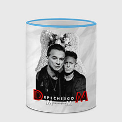 Кружка 3D Depeche Mode - Dave Gahan and Martin Gore с венком, цвет: 3D-небесно-голубой кант — фото 2