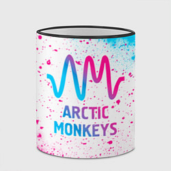 Кружка 3D Arctic Monkeys neon gradient style, цвет: 3D-черный кант — фото 2