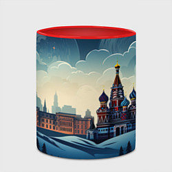 Кружка 3D Площадь новогодняя, цвет: 3D-белый + красный — фото 2