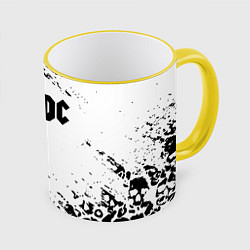 Кружка цветная ACDC rock collection краски черепа