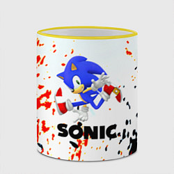 Кружка 3D Sonic краски абстрактные, цвет: 3D-желтый кант — фото 2