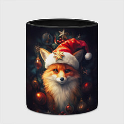 Кружка 3D New year s fox, цвет: 3D-белый + черный — фото 2