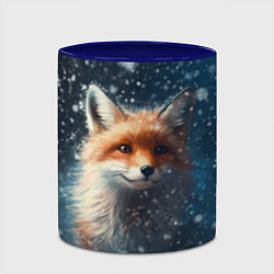 Кружка 3D Fox in the snow, цвет: 3D-белый + синий — фото 2