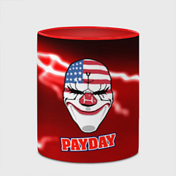 Кружка 3D Pay day storm, цвет: 3D-белый + красный — фото 2