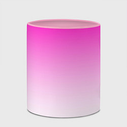 Кружка 3D Розово-белый градиент, цвет: 3D-белый + розовый — фото 2