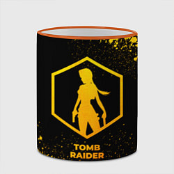 Кружка 3D Tomb Raider - gold gradient, цвет: 3D-оранжевый кант — фото 2