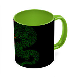 Кружка цветная Зеленый дракон - 2024