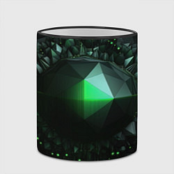 Кружка 3D Геометрия растительности, цвет: 3D-черный кант — фото 2