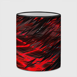 Кружка 3D Черно красные текстуры, цвет: 3D-черный кант — фото 2
