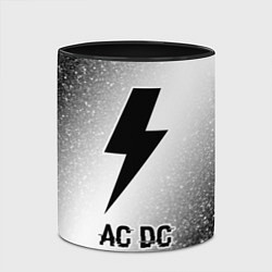 Кружка 3D AC DC glitch на светлом фоне, цвет: 3D-белый + черный — фото 2