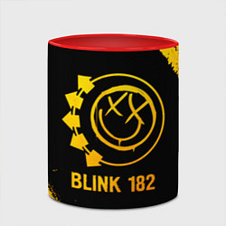 Кружка 3D Blink 182 - gold gradient, цвет: 3D-белый + красный — фото 2