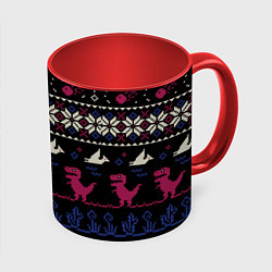 Кружка цветная Доисторический свитер